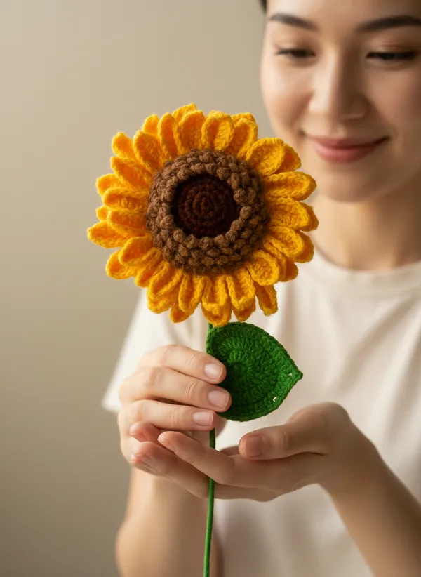 Handmade_Double_Petal_Crochet_Sunflower_Stick_|_Realistic_Forever_Flower