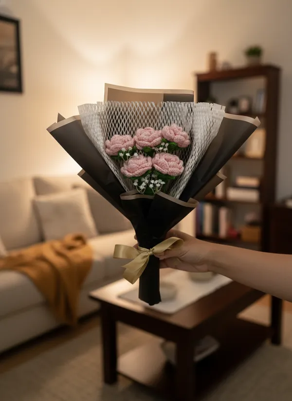 Luxury_Crochet_Pink_Rose_Bouquet_|_Handmade_Premium_Gift
