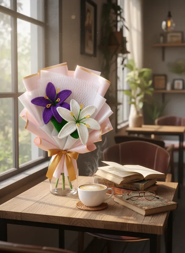 Moonlit_Lily_Crochet_Bouquet_|_Premium_Purple_&_White_Handmade_Flower_Arrangement