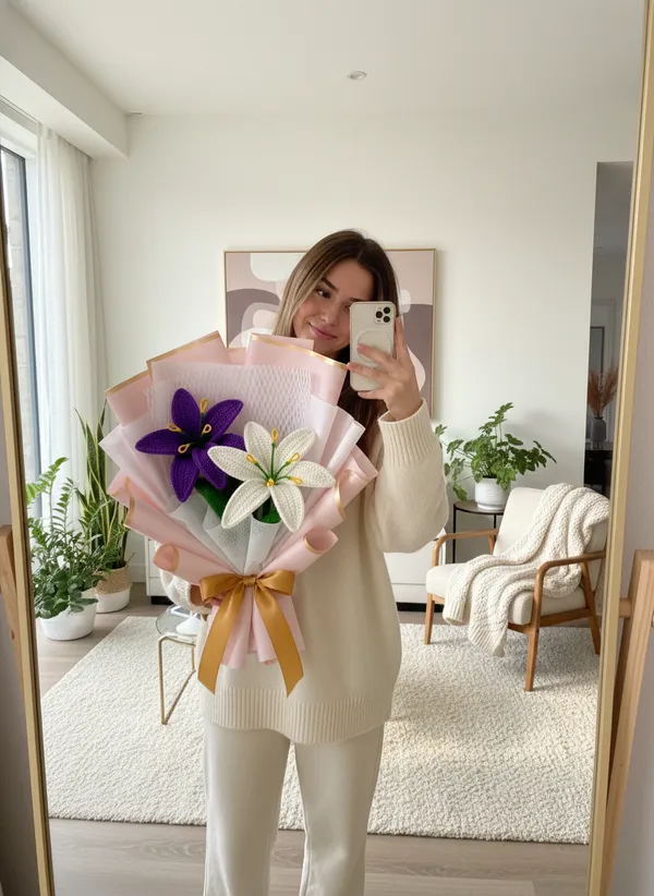 Moonlit_Lily_Crochet_Bouquet_|_Premium_Purple_&_White_Handmade_Flower_Arrangement