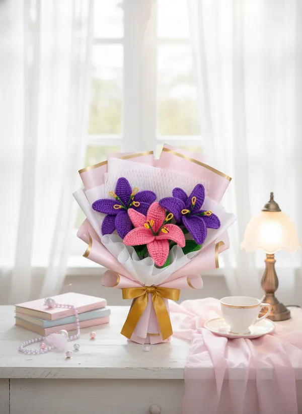 Orchid_Blush_Lily_Crochet_Bouquet_|_Premium_Purple_&_Pink_Handmade_Floral_Arrangement
