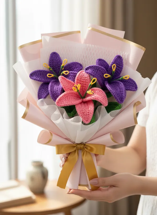 Orchid_Blush_Lily_Crochet_Bouquet_|_Premium_Purple_&_Pink_Handmade_Floral_Arrangement