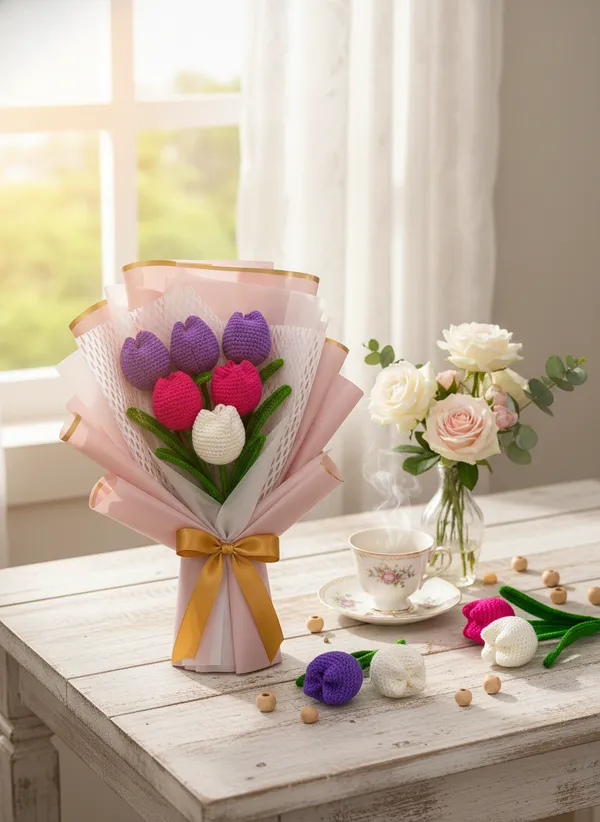 Royal_Pastel_Tulip_Crochet_Bouquet_|_Premium_6_Stem_Handmade_Purple_Pink_White_Bouquet