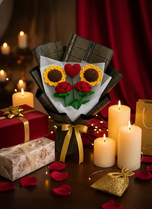 Sunblush_Heart_Crochet_Bouquet_|_Handmade_Sunflower_&_Rose_Romantic_Gift_Bouquet