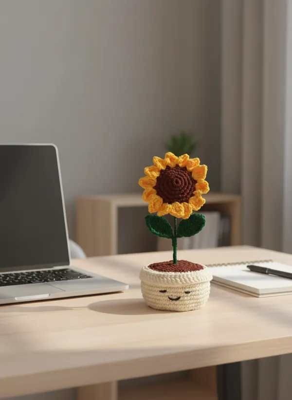 Handmade_Crochet_Sunflower_Pot_|_Cute_Desk_Decor_Flower_|_Aesthetic_Crochet_Plant_For_Home_&_Office_Table