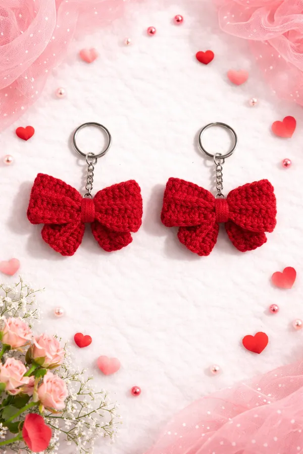 Handmade_Crochet_Red_Bow_Keychain_|_Cute_Aesthetic_Bag_Charm_|_Soft_Yarn_Key_Ring_For_Girls_|_Backpack_&_Purse_Accessory_|_Gift_For_Her,_Pack_Of_2