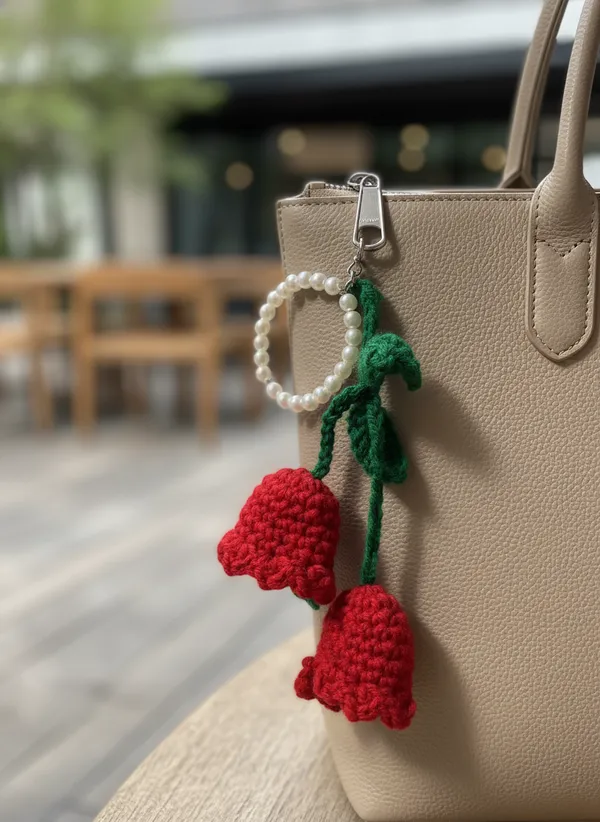Handmade_Crochet_Red_Tulip_Keychain_With_Pearl_Handle_|_Hanging_Flower_Bag_Charm_|_Cute_Aesthetic_Key_Ring_For_Girls_|_Soft_Yarn_Floral_Accessory,_Pack_of_2