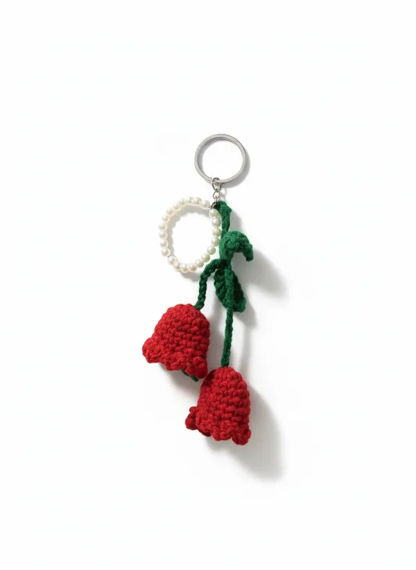 Handmade_Crochet_Red_Tulip_Keychain_With_Pearl_Handle_|_Hanging_Flower_Bag_Charm_|_Cute_Aesthetic_Key_Ring_For_Girls_|_Soft_Yarn_Floral_Accessory,_Pack_of_2