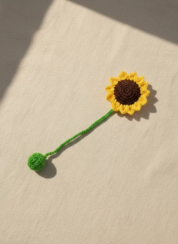 Handmade_Crochet_Sunflower_Bookmark_|_Flower_Book_Marker_&_Bag_Charm_|_Aesthetic_Reading_Accessory_For_Book_Lovers,_Pack_Of_2