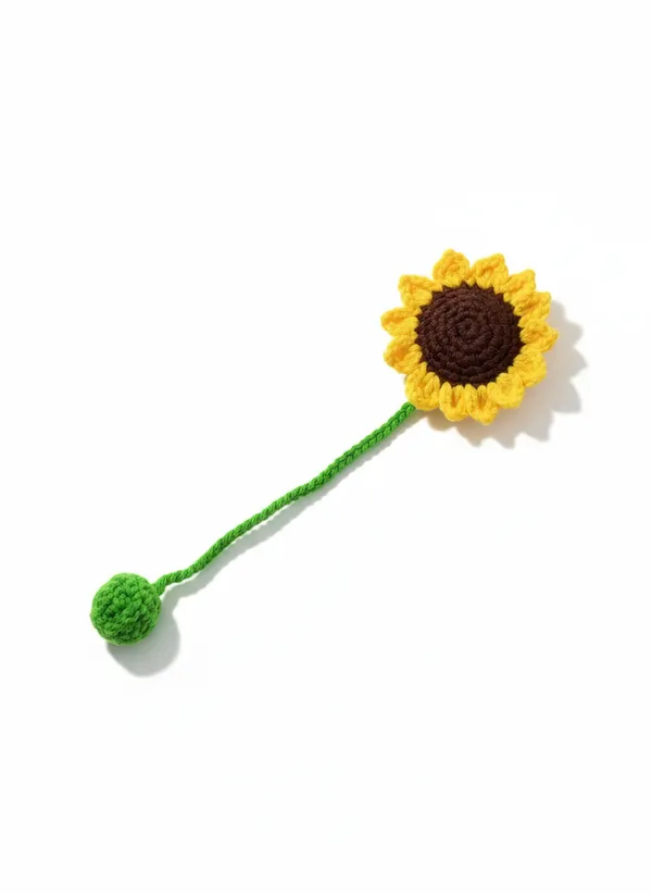 Handmade_Crochet_Sunflower_Bookmark_|_Flower_Book_Marker_&_Bag_Charm_|_Aesthetic_Reading_Accessory_For_Book_Lovers,_Pack_Of_2