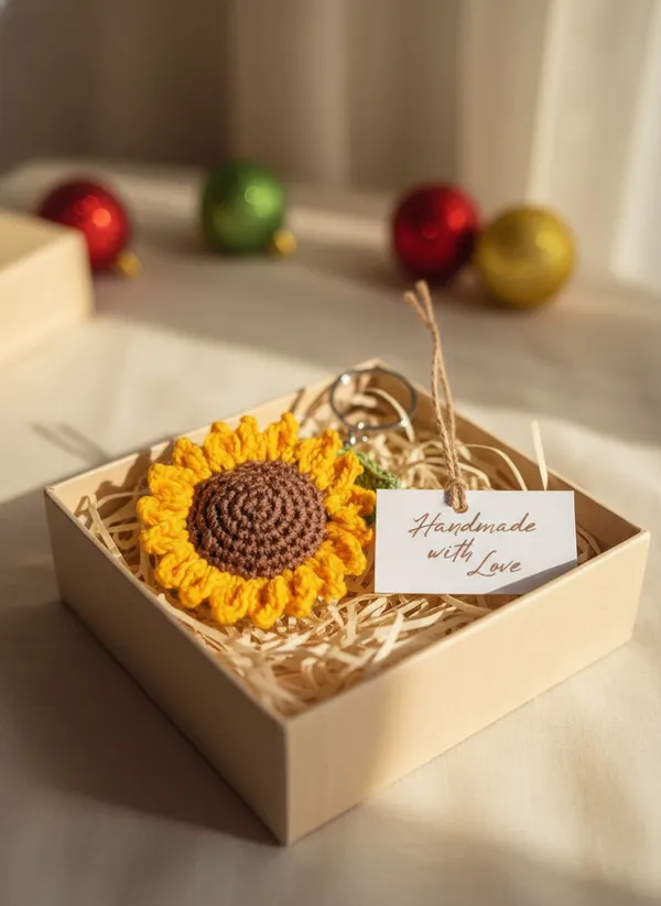 Handmade_Crochet_Sunflower_&_Rose_Keychain_Set_|_Floral_Bag_Charm_Combo_Pack_Of_2_|_Cute_Aesthetic_Key_Rings_|_Gift_For_Her_&_Couples