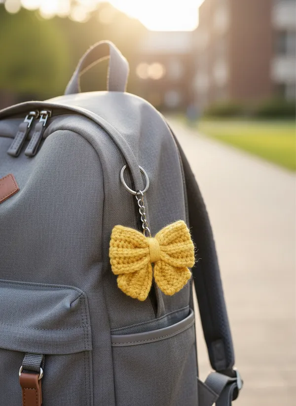 Handmade_Crochet_Yellow_Bow_Keychain_|_Cute_Aesthetic_Bag_Charm_|_Soft_Yarn_Key_Ring_For_Girls_|_Minimal_Gift_Accessory,_Pack_Of_2