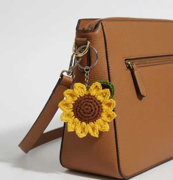 Handmade_Crochet_Sunflower_Keychain_|_Cute_Floral_Bag_Charm_&_Key_Ring_|_Aesthetic_Yarn_Accessory_|_Gift_For_Her_&_Flower_Lovers,_Set_Of_2