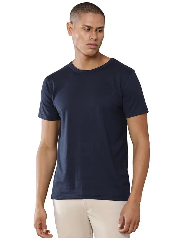 Black_Cotton_Solid_Regular_T-Shirt_For_Men
