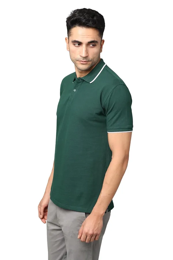Bottle_Green_Cotton_Solid_Regular_Polo_T-Shirt_For_Men