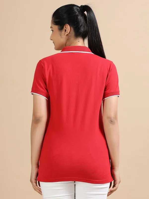 Heather_Red_Cotton_Solid_Relaxed_Polo_T-Shirt_For_Women