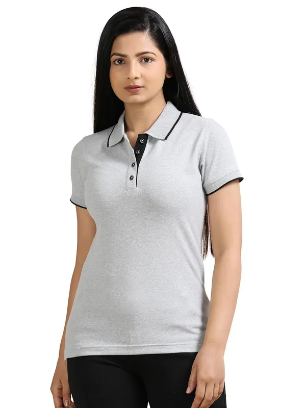 Heather_Grey_Cotton_Solid_Relaxed_Polo_T-Shirt_For_Women