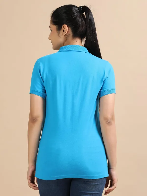 Aqua_Blue_Cotton_Solid_Relaxed_Polo_T-Shirt_For_Women
