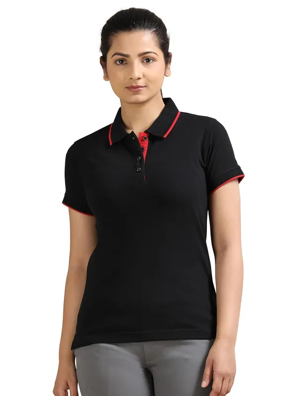 Classic_Black_Cotton_Solid_Relaxed_Polo_T-Shirt_For_Women