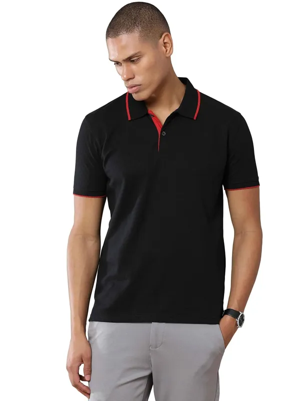 Black_Cotton_Solid_Regular_T-Shirt_For_Men
