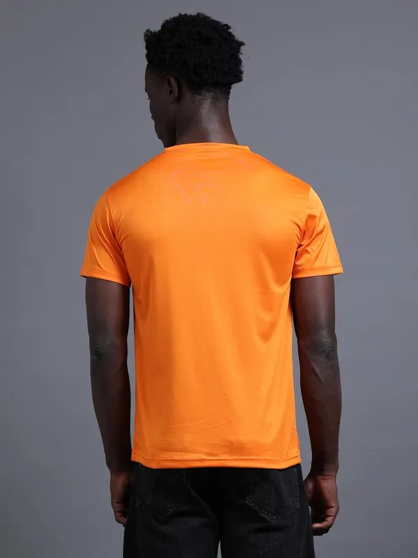 Orange_Polyester_Solid_Regular_T-Shirt_For_Men