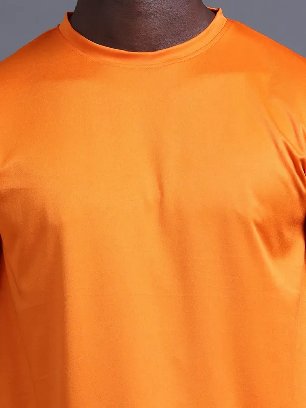 Orange_Polyester_Solid_Regular_T-Shirt_For_Men