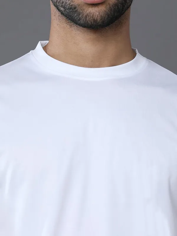 White_Polyester_Solid_Regular_T-Shirt_For_Men