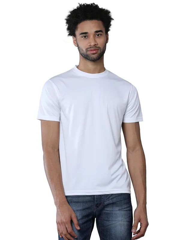 White_Polyester_Solid_Regular_T-Shirt_For_Men