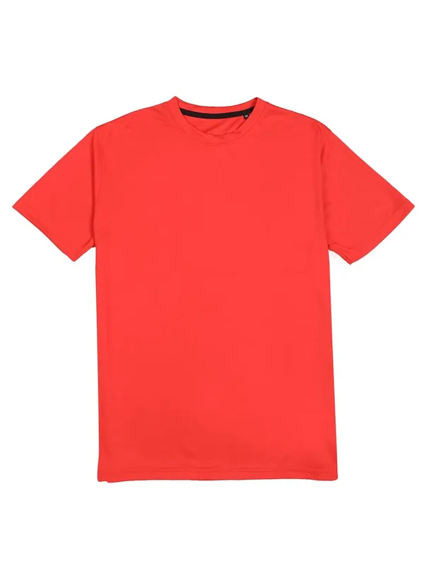 Forest_Red_Polyester_Solid_Regular_T-Shirt_For_Men