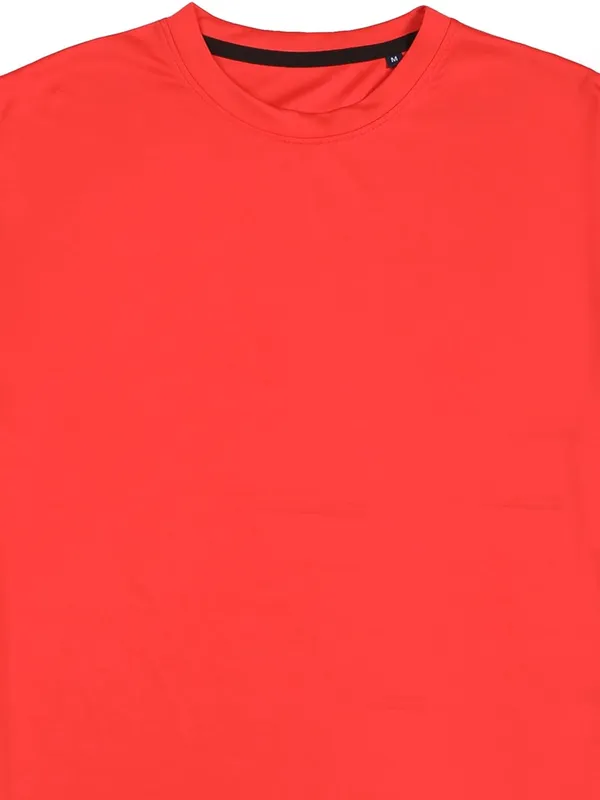 Forest_Red_Polyester_Solid_Regular_T-Shirt_For_Men
