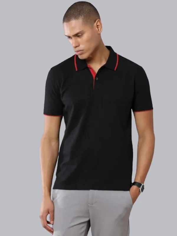 Black_Cotton_Solid_Regular_T-Shirt_For_Men