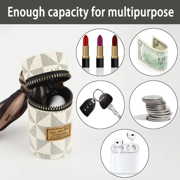 Pack_of_2_-_Mini_Leather_Bag_Keychain_|_Multipurpose_Travel_Keyring_For_Car/Scooty/Bikes/Home_|_Lipstick/Lipbalm/Coin_Organizer_Bag_|_Portable_Makeup_Storage_Holder