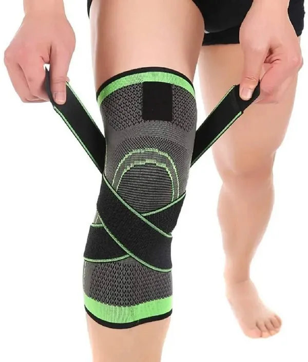 Professional_3D_Knit_Knee_Compression_Sleeve_with_Dual_Adjustable_Pressure_Straps