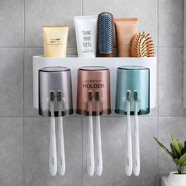 Multicolor_Plastic_3_Cup_Tooth_Rack_For_Men_And_Women