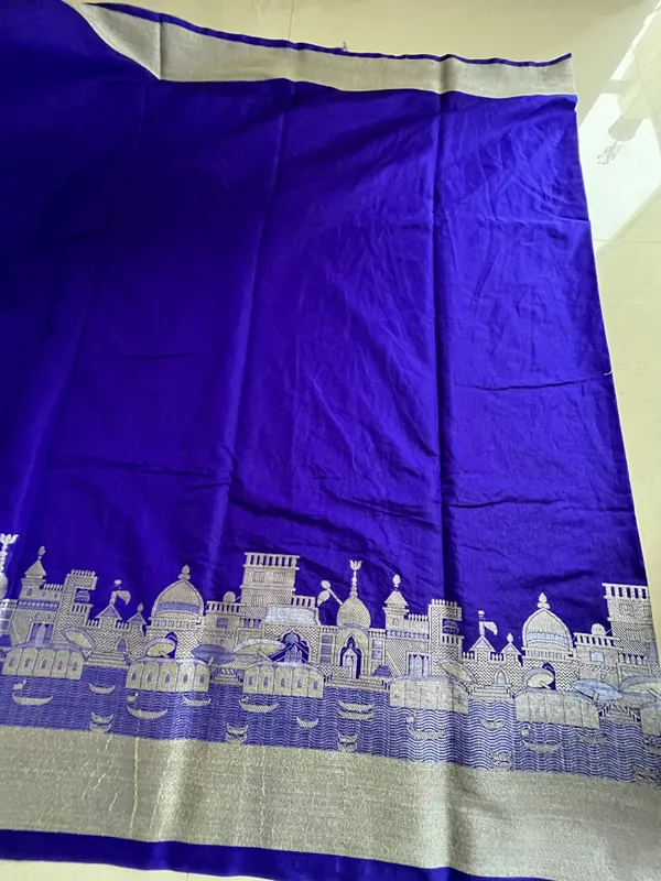 Royal_Neel_Ghat_Blue_Semi_Katan_Banarasi_Saree_With_Scenic_Zari_Weaving