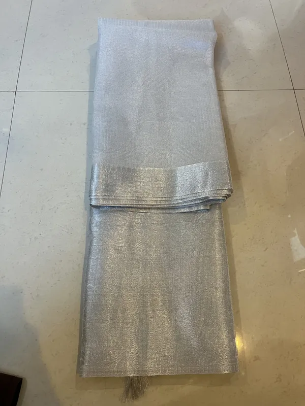 Moonlight_Silver_Kota_Tissue_Check_Saree_With_Zari_Border