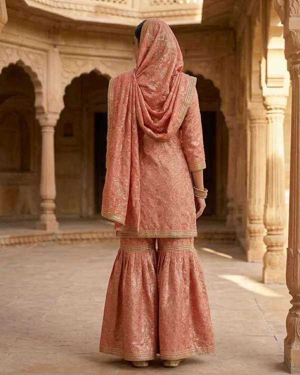 Rose_Pink_Stone_Work_Kimkhab_Banarasi_Gharara