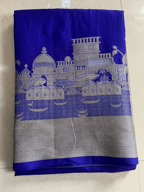 Royal_Neel_Ghat_Blue_Semi_Katan_Banarasi_Saree_With_Scenic_Zari_Weaving