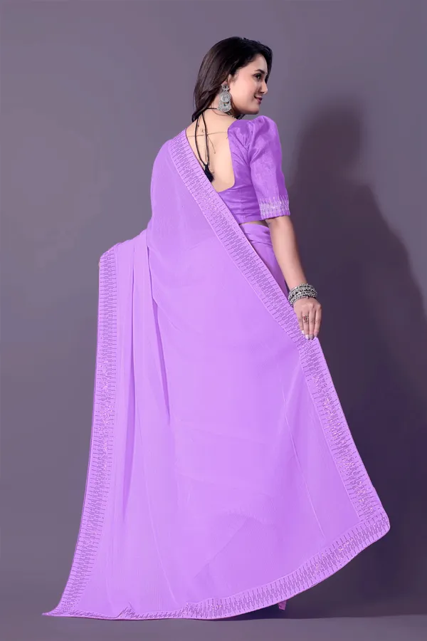 Purple_Georgette_Premium_Embroidered_Saree_With_Matching_Blouse_For_Women