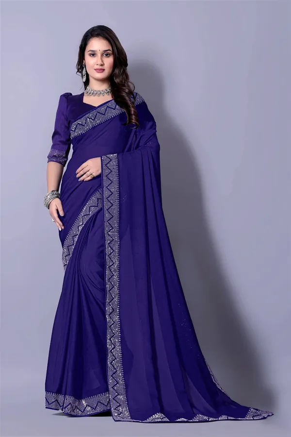 Purple_Georgette_Premium_Embroidered_Saree_With_Matching_Blouse_For_Women
