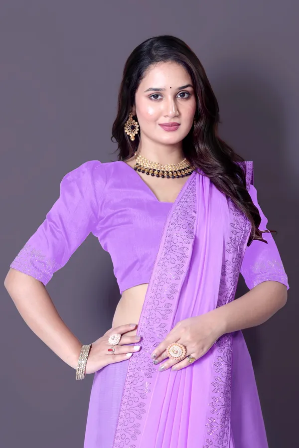 Purple_Georgette_Premium_Embroidered_Saree_With_Matching_Blouse_For_Women
