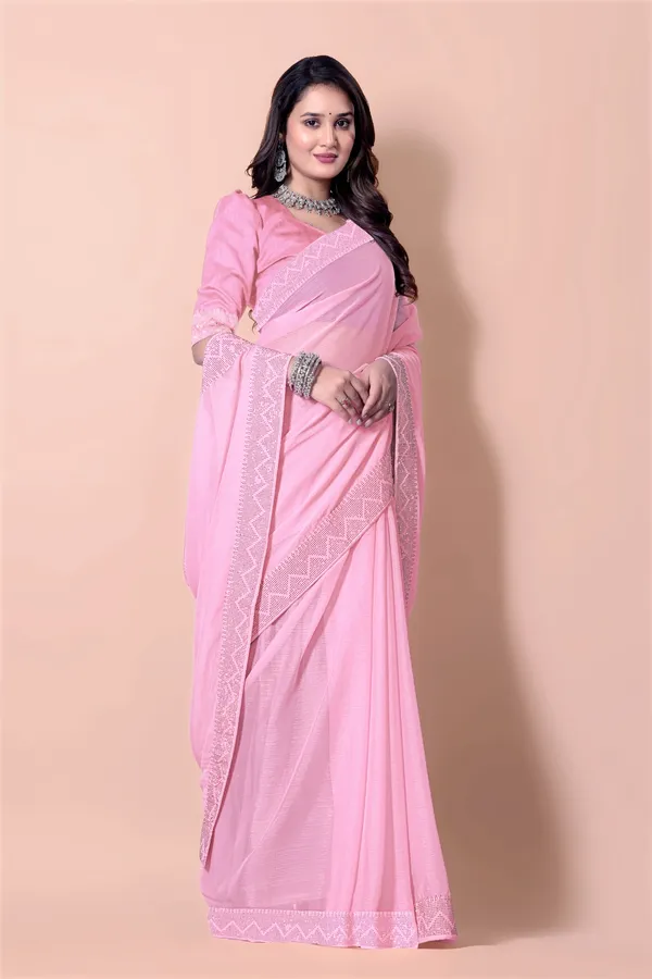 Pink_Georgette_Premium_Embroidered_Saree_With_Matching_Blouse_For_Women