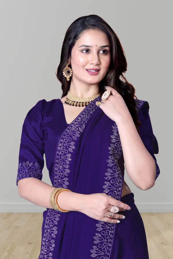 Purple_Georgette_Premium_Embroidered_Saree_With_Matching_Blouse_For_Women