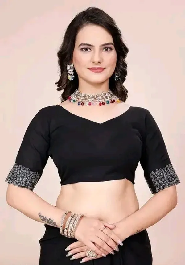 Black_Georgette_Premium_Embroidered_Saree_With_Matching_Blouse_For_Women