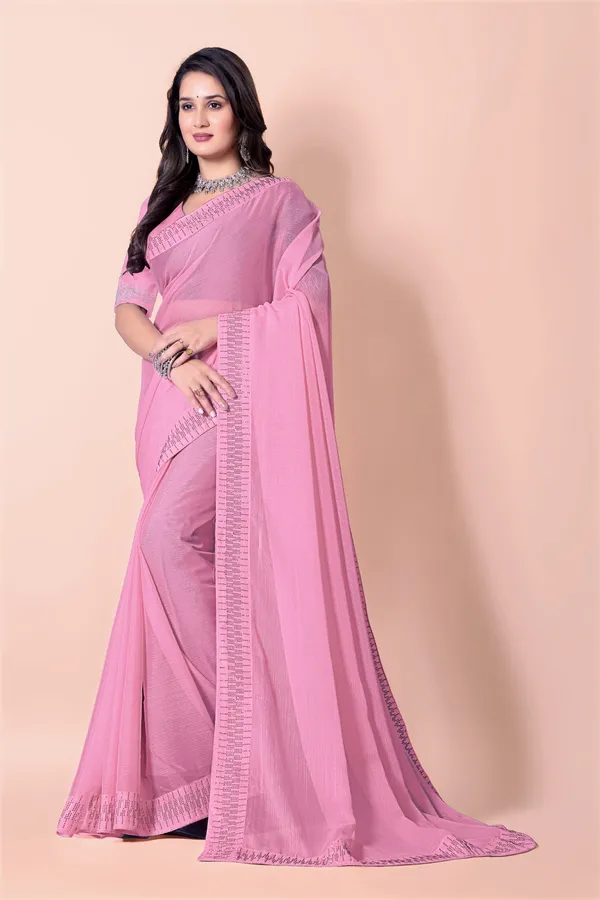 Pink_Georgette_Premium_Embroidered_Saree_With_Matching_Blouse_For_Women