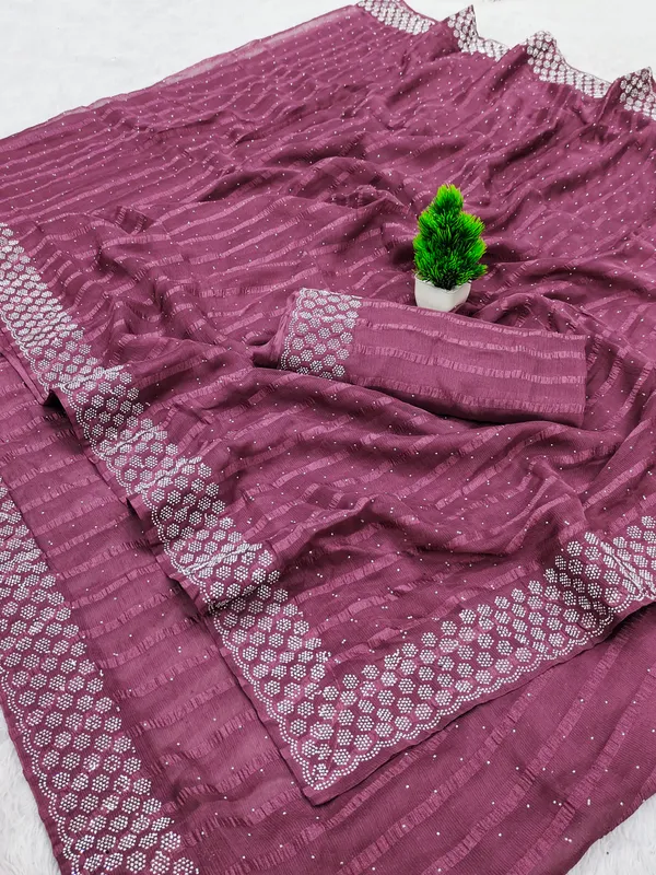 Purple_Georgette_Premium_Embroidered_Saree_With_Matching_Blouse_For_Women