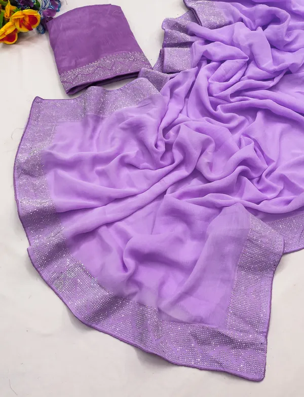 Purple_Georgette_Premium_Embroidered_Saree_With_Matching_Blouse_For_Women