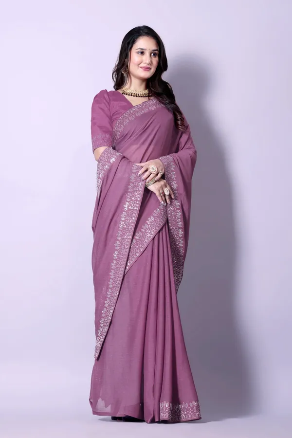 Pink_Georgette_Premium_Embroidered_Saree_With_Matching_Blouse_For_Women