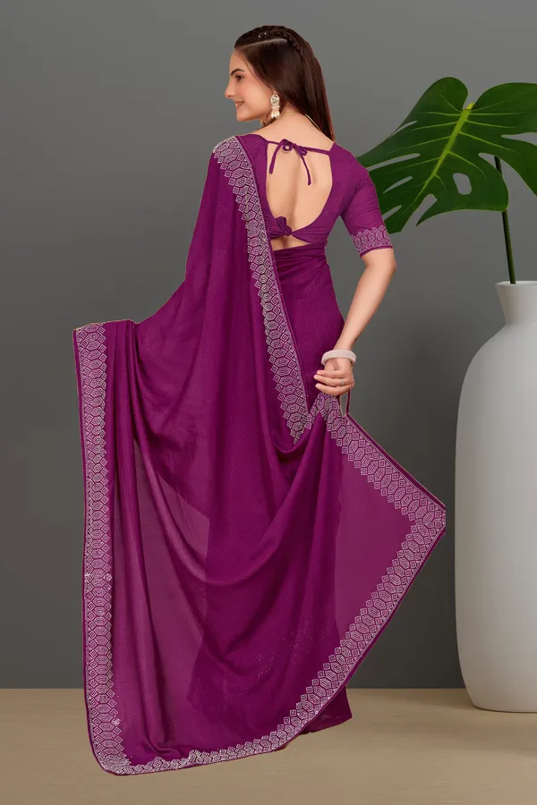 Purple_Georgette_Premium_Embroidered_Saree_With_Matching_Blouse_For_Women