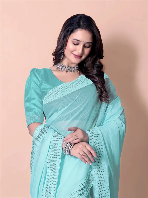 Blue_Georgette_Premium_Embroidered_Saree_With_Matching_Blouse_For_Women